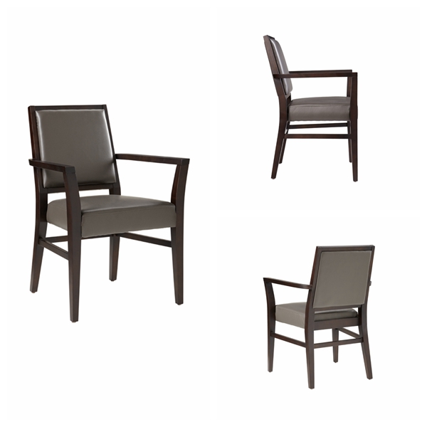 Moderne kommerzielle schwarze lederne Restaurant-Esszimmer-Stühle/Fünf