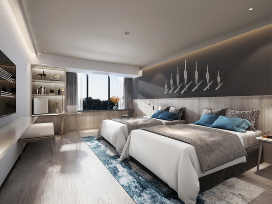 Standardgast-Raum-Möbel-stellen unbedeutende Schlafzimmer-Möbel des hotel-ISO14001 besonders angefertigt ein