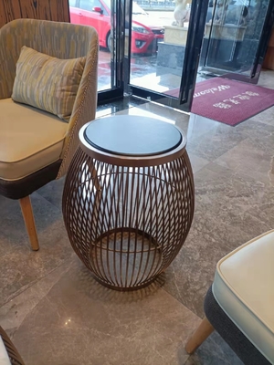 Moderne 430*550mm runde Nest-LuxusCouchtische für Hotel-Lobby