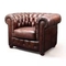 210cm Knopf-Couch Soem-Willkommen Luxusentwurfs-Browns ledernes