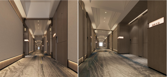 Hotel-Wand-furniertes lackiertes Holz GLM dekoratives für Korridor-Aufenthaltsraum-Bereich