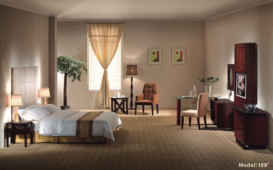 Gewebe-Polsterungs-stellen antike Hotel-Schlafzimmer-Möbel ODM-Soem-Service ein