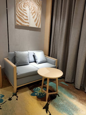 Gewebe-Polsterungs-Hotelzimmer Sofa Solid Wood Frame Sofa 1600*900*820mm 2 Sitzer