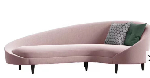 Gelaimei-Hotel-Aufenthaltsraum Sofa Pink Curved Sofa Modern mit ISO14001