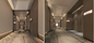 Hotelkorridor, Aufenthaltsraumbereich, hölzernes panal Furnier-Blattende mit Lackende.