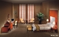 Gelaimei Cherry Color Hotel Bedroom Furniture stellt mit fester hölzerner Frisierkommode ein