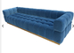 Ergonomischer Entwurf kundengebundenes Grey Velvet Lounge Sofa For-Wohnzimmer