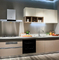ISO14001 fertigte lamellenförmig angeordneten LuxusKüchenschrank einstellte weiße acrylsauerKüchenschränke besonders an
