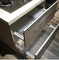 ISO14001 fertigte lamellenförmig angeordneten LuxusKüchenschrank einstellte weiße acrylsauerKüchenschränke besonders an