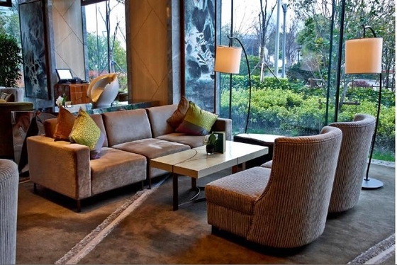 Die erstklassige Hotel-Lobby, die Sofa Sets Suitable ODM-Soem setzt, nahm an